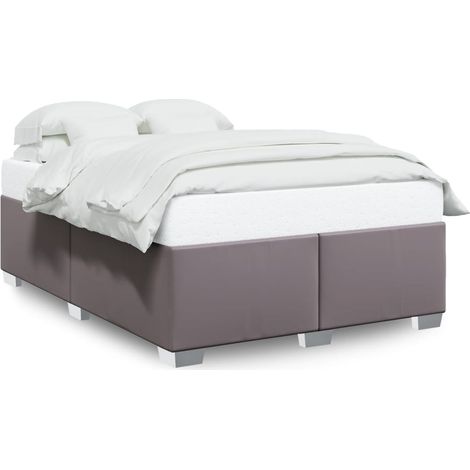 Maison Exclusive - Bettgestell Grau 140x200 cm Kunstleder