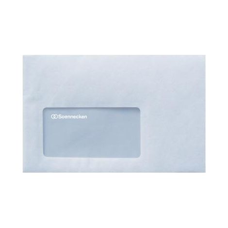 Briefumschlag DIN C6 162 x 114 mm (B x H) mit Fenster 75g/m² mit Selbstklebung Papier weiß 25 St./Pack. (1/4)
