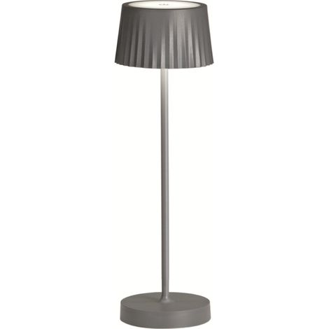 Lampada da tavolo LED 12x38 cm senza fili ricaricabile USB touch MACAO Antracite (1/5)