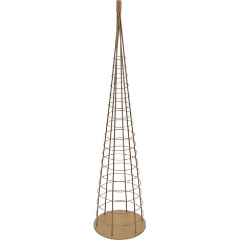 [NEUWERTIG] Deko-Baum HHG-470, Weihnachtsbaum Schmuckbaum Weihnachtsdeko Christbaum zum Beschmücken, Metall 160cm goldfarben