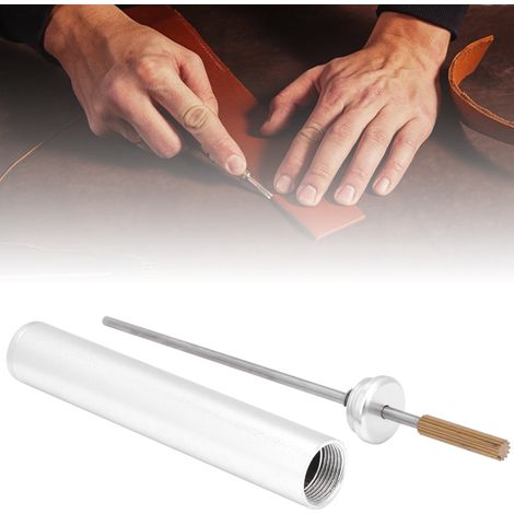 Stylo à sceller les bords gravé à l'or, outil en cuir coloré, portable et multifonctionnel, de couleur métal, argent n° 1.