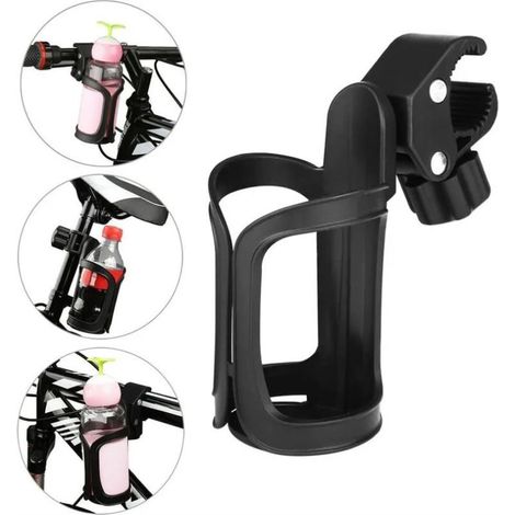 Porte-bouteilles d'eau, rotation à 360 degrés pour boissons, porte-gobelets pour vélos, VTT, poussettes et fauteuils roulants (1/4)