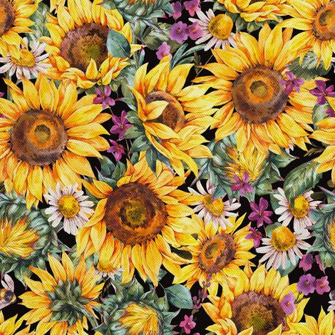 Tela decorativa para exteriores Oxford - Motivo de girasol pintado I DX043 (1/5)