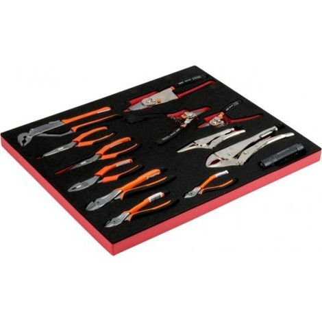 BAHCO - Jeu de pinces, module mousse 3/3 Fit&Go - 16 pcs
