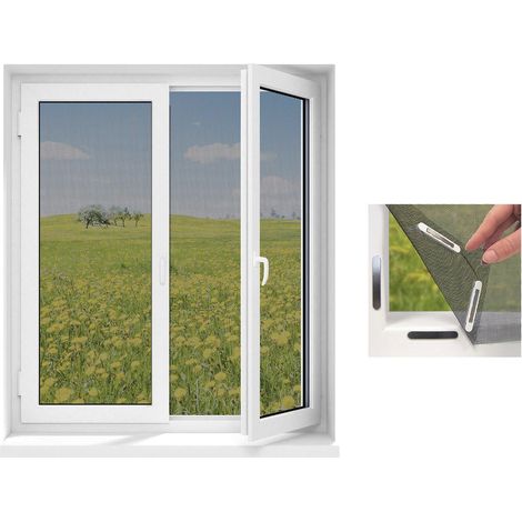 Elpatron.nl Moustiquaire - 130 x 150 cm - Blanche - Moustiquaire universelle - Moustiquaire magnétique sur mesure - Moustiquaire de fenêtre - Moustiquaire magnétique pour fenêtres (1/5)