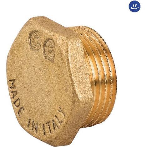TAPPO MASCHIO ESAGONALE OTTONE GIALLO - 3/8