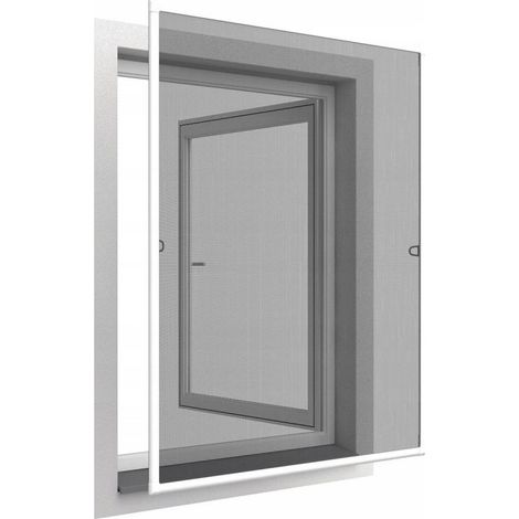 Moustiquaire cadre aluminium sans perçage 120 x 140 cm Basic plus (1/2)