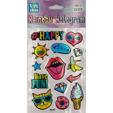 Adesivi Stnux olografici arcobaleno Happy STN8622 98622