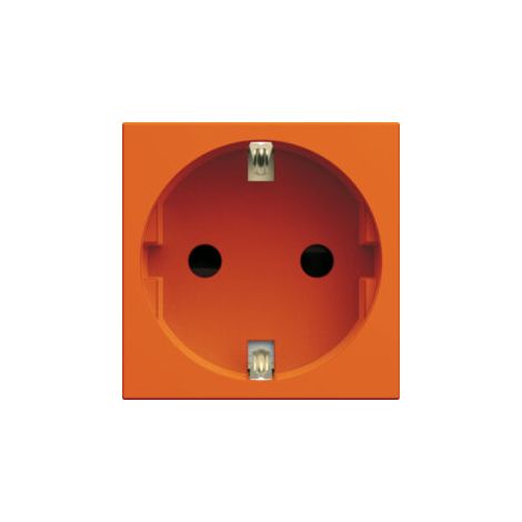 Prise de courant Schuko gallery 2P+T orange HAGER WXF160E (1/2)