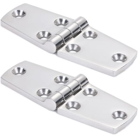 Marine Monture Charnières de Portes Acier Inoxydable Charnière inox de Bateau de Trappe Matériel À toute épreuve Charnière Marine de Bateau Plateforme Cabinet SUS316 38 mm x 102 mm 2pcs (1/4)