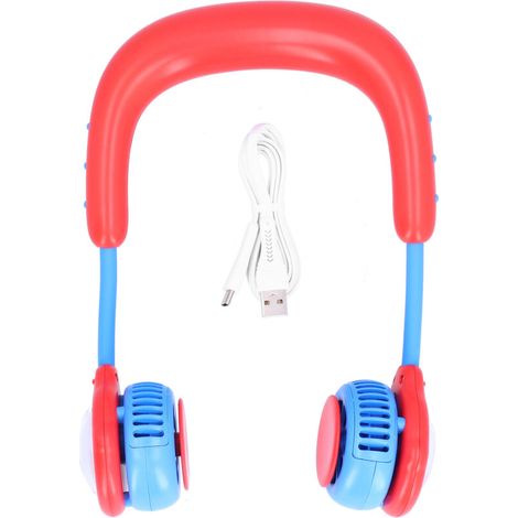 Ventilateur de cou portable pour enfants - Mini ventilateur rechargeable USB pour sports et extérieur (1/5)