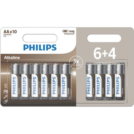 Philips LR6A10BP/10 pile domestique Batterie à usage unique AA Alcaline