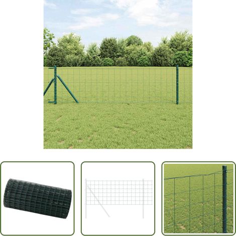 Gartenzaun - Eurozaun Grün 0,4 x 10 m PVC-beschichtetes Eisen (1/5)