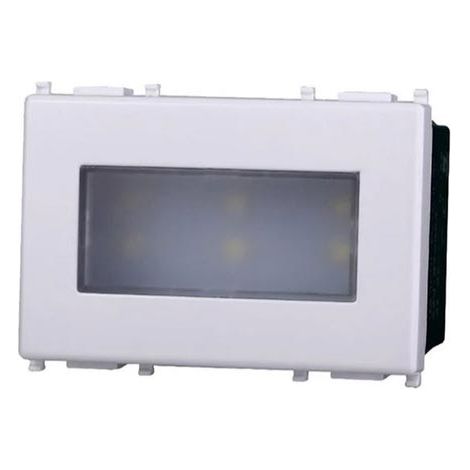 2.4W LED-Stufeneinbauleuchte 220V Kaltweiß 6000K kompatibel mit Vimar Plana weiß Farbe Ettroit EV0303