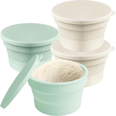 Lot 4 boîtes à pizza avec couvercle, fermentation pâte (1/5)
