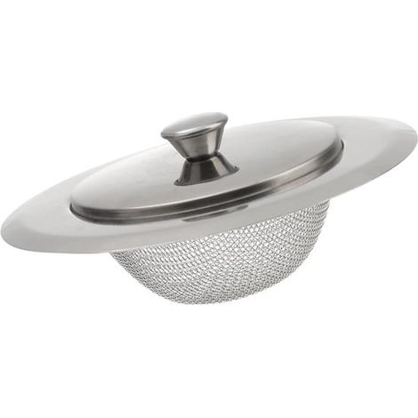 Colador de fregadero Escurridor Coladores de pelo Filtro de cocina reutilizable Colador de desagüe de fregadero Atrapador de pelusa Colador，Acero (1/2)