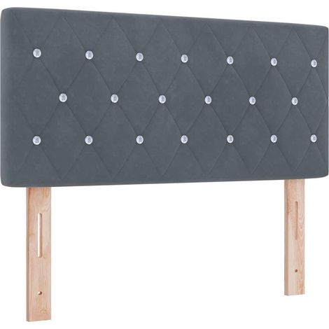 Maison Exclusive - Cabecero LED con tiras LED Manual Gris oscuro