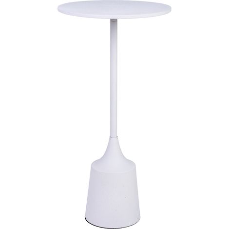 Mesa auxiliar de metal blanco 30x30x59.5h cm (1/5)