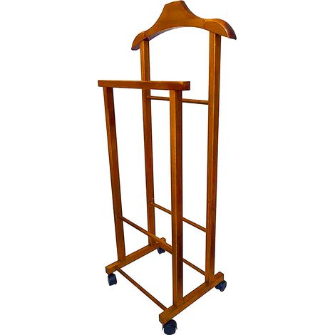 Servomuto appendiabiti  Ciliegio porta abito stiracalzoni indossatore legno servo muto pieghevole appendiabiti per camera da letto vestiti gruccia svuota tasche