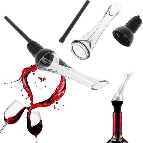 Aérateur à vin blanc et rouge, bec verseur, carafe, aérateur pour aérer les bouteilles lors de fêtes à la maison (1/4)