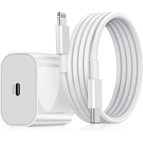 Chargeur rapide pour iPhone USB-C 20 W avec câble de 1 m, 1 unité (1/5)