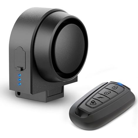 Alarme antivol 2pcs, alarme intelligente de capteur de vibration de télécommande sans fil pour vélo / moto / voiture électrique / scooter (1/5)