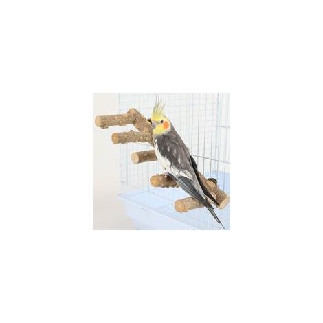 Scala per uccelli e pappagalli, posatoio per gabbia, ponte in legno naturale per uccelli, supporti per esercizi, giocattoli da arrampicata e masticazione per piccoli animali - Crezuo