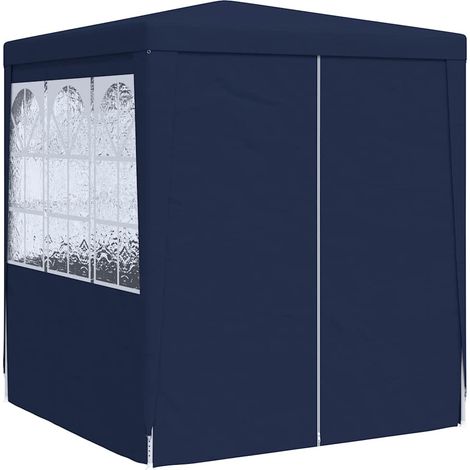 Tente de réception - Tonnelle de jardin - Barnum avec parois latérales 2x2 m Bleu 90 g/m² fr11117 - Maison La Vie (1/5)
