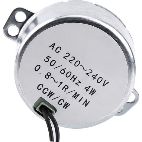 1 moteur synchrone à engrenages 220-240 V CA 4 W CW/CCW (0,8-1 tr/min) (1/5)