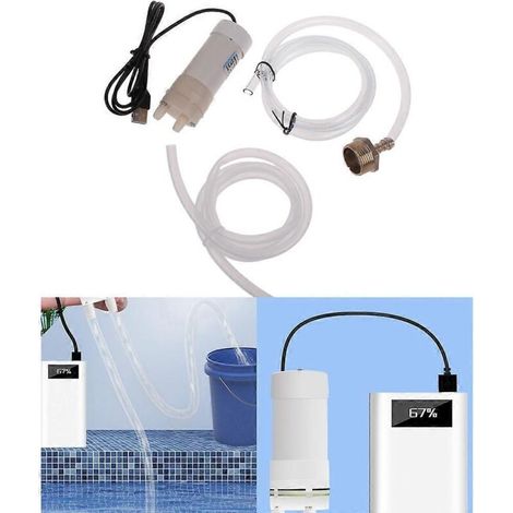 Mini pompe à eau USB 5V2A avec tuyau 4L/min, pompe auto-amorçante - 5 mètres - (1/4)
