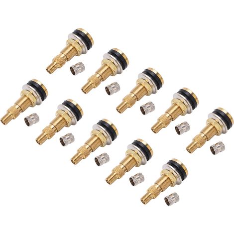 10pcs Tige de Valve Air pour Pneu Sans Chambre, Laiton 1 7/8in TR618A, Trou de 0.625in pour Tracteur (1/5)