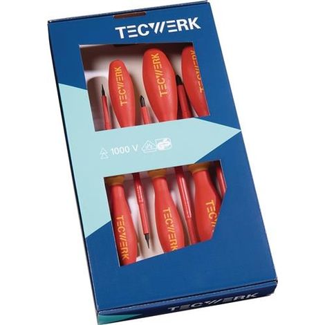 TECWERK Schraubendrehersatz 7-tlg.Schlitz/PH VDE TECWERK
