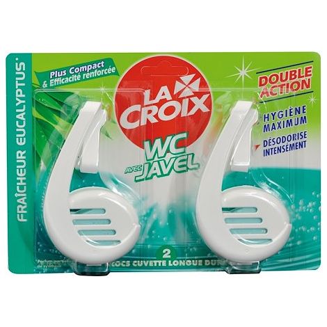 Boîte 2 blocs WC La Croix parfum eucalyptus