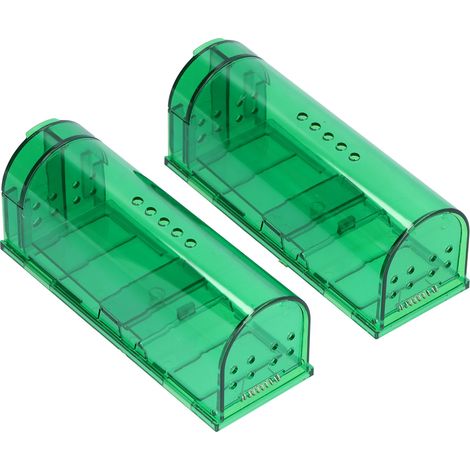 2 Pièges à Souris Étanches en Plastique Automatiques, Cage Rongeurs pour Maison Restaurant (1/5)