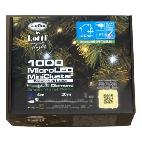 Catena NSL6 nastro minicluster D6 1000 microled caldo+freddo 20m Lotti importex