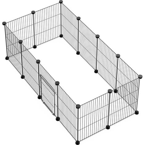 DIY with small pet fence, rabbit cage, guinea pig cage, puppy, kitten fence, indoor or outdoor portable wire mesh fence(30 x 38 12pcs) (1/5)