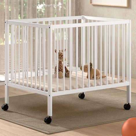 Parc pour bébé Dino 95 x 75 cm réglable bois de hêtre blanc