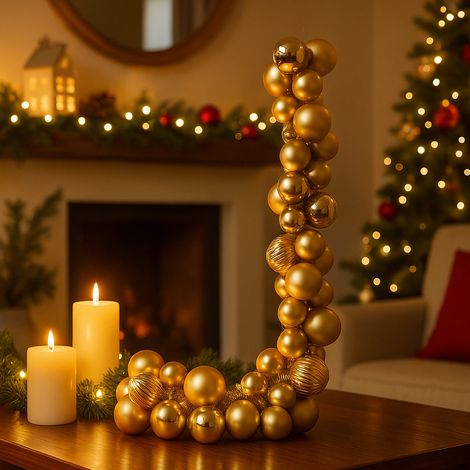 EDG Enzo De Gasperi Festone Natale Pallemix X100 L 150 Cm Gold
