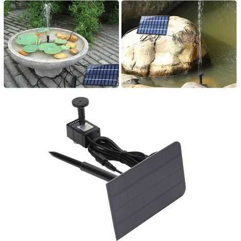 Solarbetriebener Zierbrunnen mit Wasserreservoir, Miniatur-Solarbrunnen mit Gleichstrompumpe (1/5)