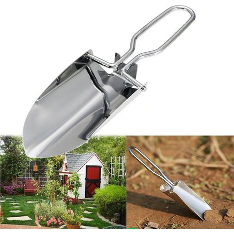 Pelle De Jardin - Pelle Pliable En Acier Inoxydable - Pour Désherbage Paysagisme Plantation En Plein Air - 1 Pièce (1/5)