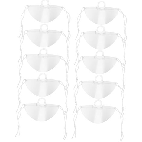 VALICLUD 10 pièces Masques Faciaux Transparente Réutilisables Anti-buée Protection Éclaboussures pour Cuisine et Restauration Bouche Respiratoire Claire sans Obstruction (1/5)