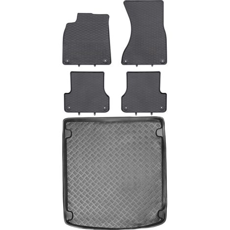 Audi A6 C7 Kombi (2011–2018) – Set: Gummifußmatten + Kofferraummatte (1/5)