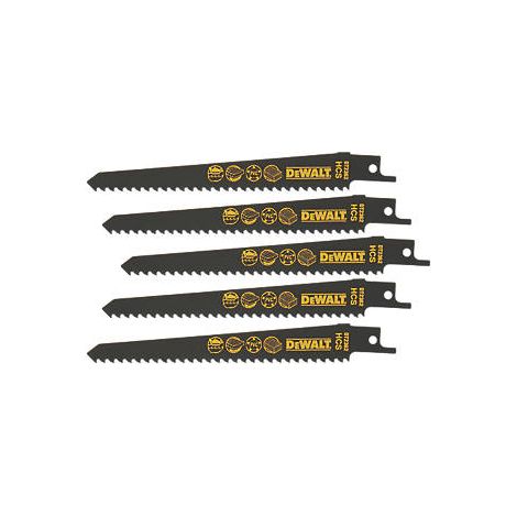 Hoja de sierra alternativa Dewalt 152 x 42 mm para madera (5 unidades)
