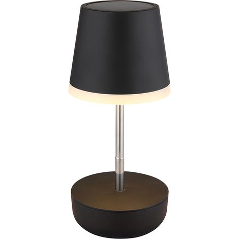 Solarlampe Tischleuchte Außenlampe verstellbar LED Gartenlampe Balkonlampe, Edelstahl, LED 3000K warmweiß, H 25 cm (1/5)