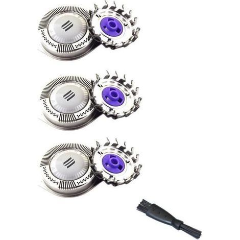 Têtes de rasoir de rechange Oral-Q pour Philips PT739 PT737 PT727 HQ8 - Lot de 3 + Brosse de nettoyage-Ywey (1/4)