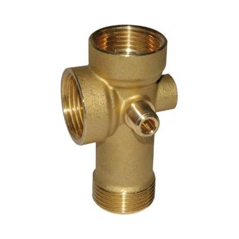 Ribiland – Raccord 5 voies laiton – Diamètre filetage 1' (26 x 34 mm) – Pour surpresseurs – 100 % laiton pour durabilité