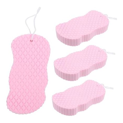 Set di 4 spugne da bagno morbide per bambini e bambine, spugna esfoliante