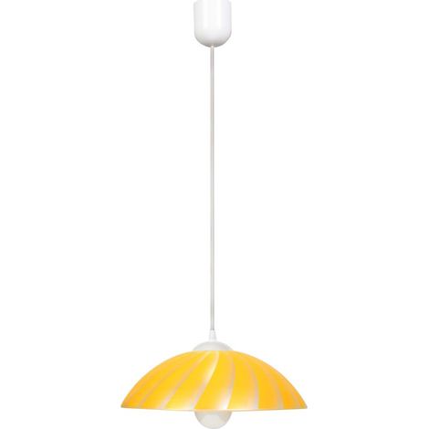 Suspension Candellux Kamila verre blanc/ambre Ø34cm (1/4)