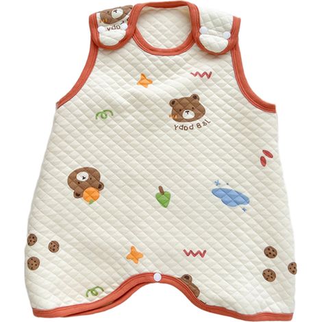 1 gigoteuse bébé, coton fin 0,5 TOG, jambes fendues, pour printemps/automne, tailles S à XL (1/5)