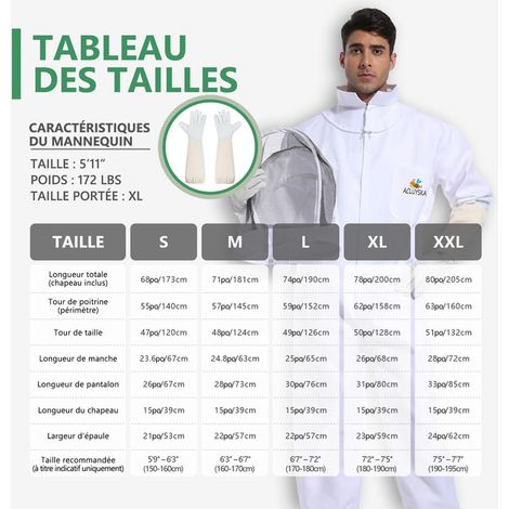 Combinaison d'apiculture professionnelle intégrale avec gants en cuir de chèvre combinaison de protection pour apiculteur avec voile en maille amovible tenue de protection anti-piqûres respirante pour (1/5)